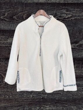 Multiples White and Gray Textured Jacket